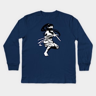 Kunoichi samurai Kids Long Sleeve T-Shirt